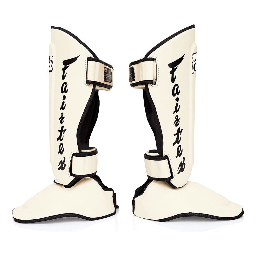 Fairtex SP7 Twister Detachable Shin Guards - White