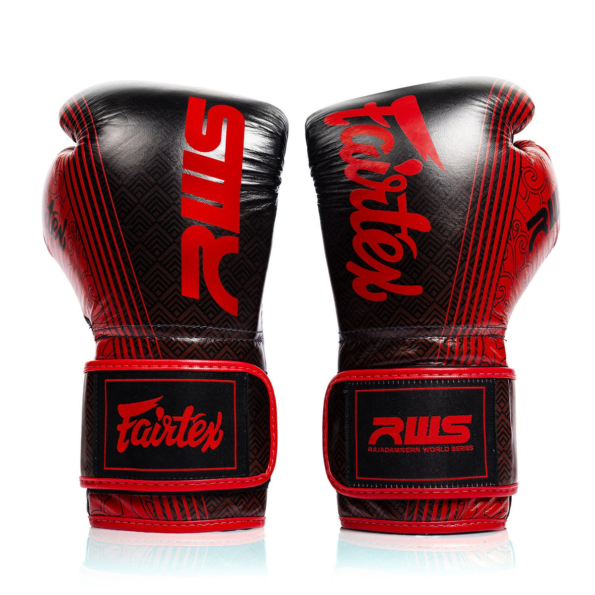 Fairtex X RWS BGVR1 Velcro Boxing Gloves - Black-Red