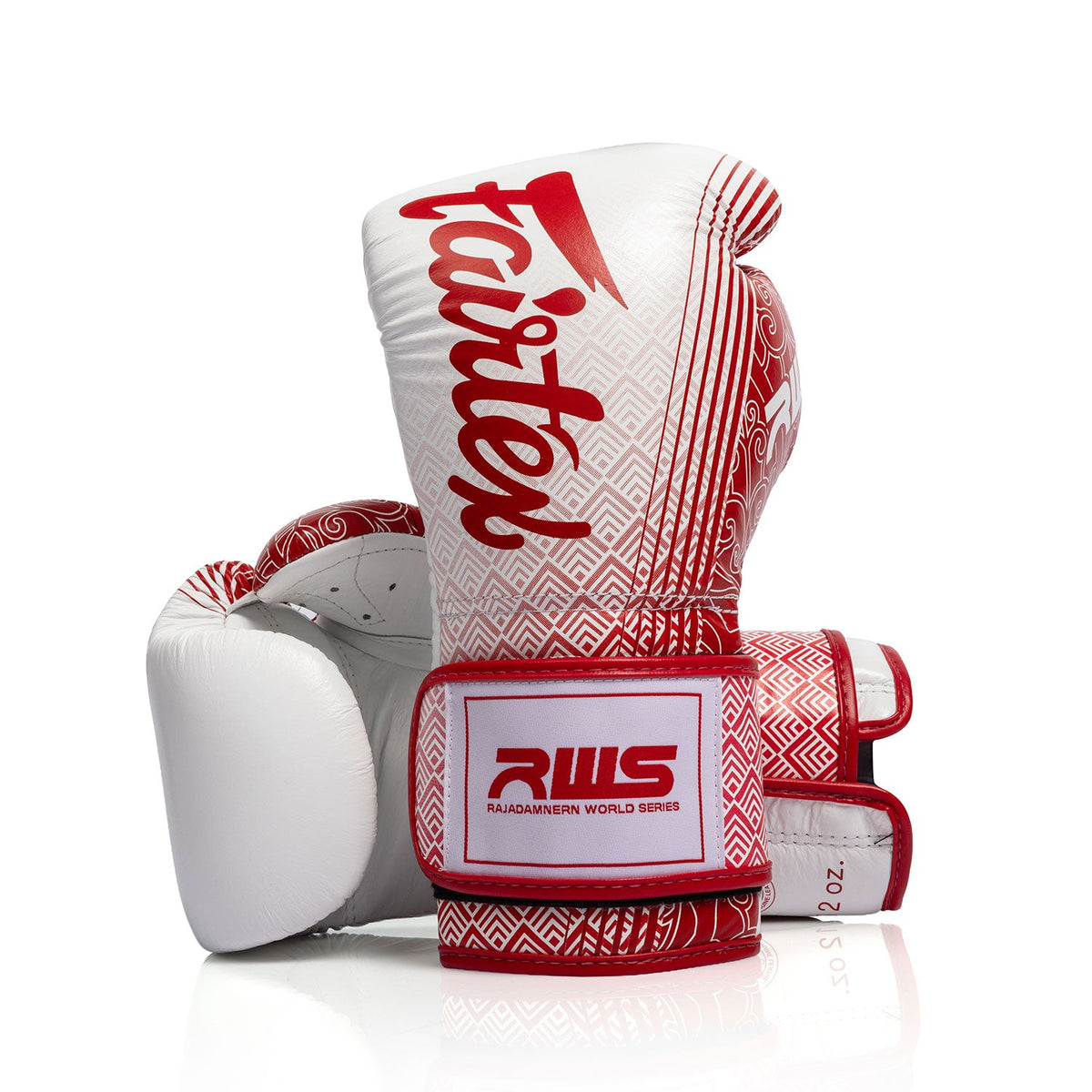 Fairtex X RWS BGVR1 Velcro Boxing Gloves - White-Red