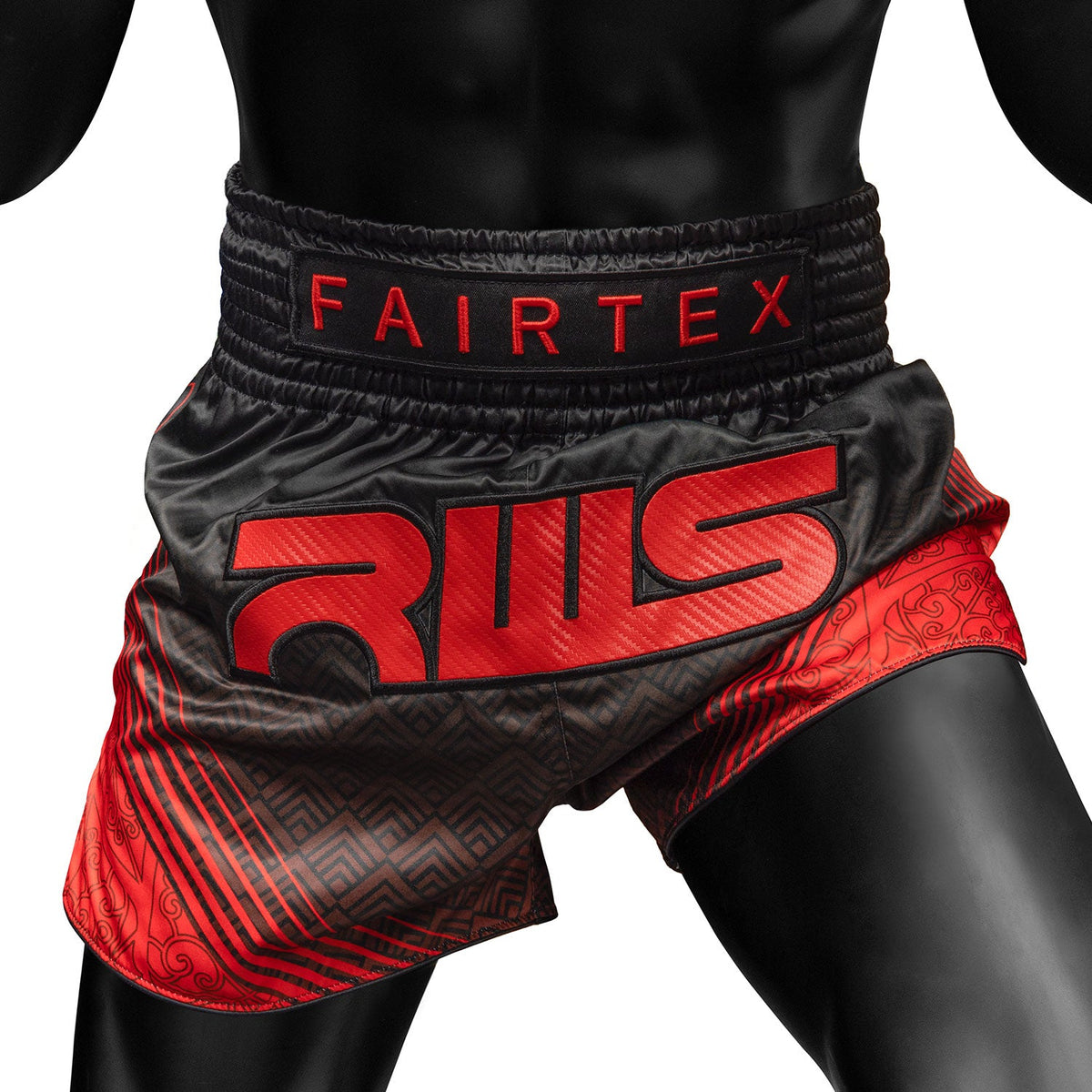 Fairtex X RWS Muaythai Shorts - Black-Red