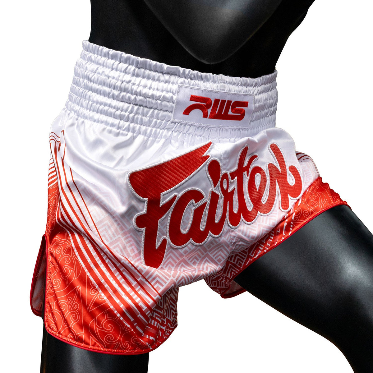 Fairtex X RWS Muaythai Shorts - White-Red