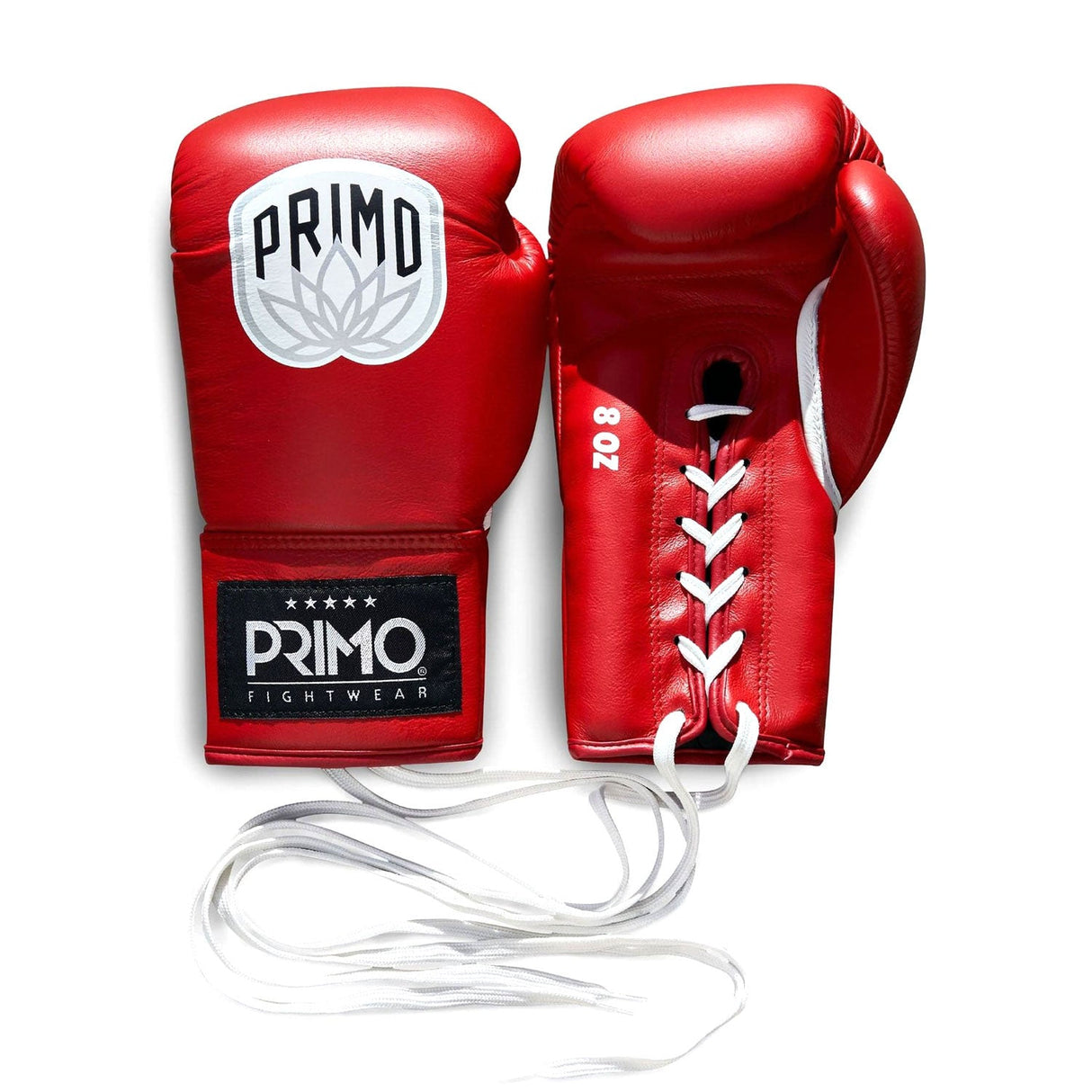Primo Pro Lace-Up Boxing Gloves - Red