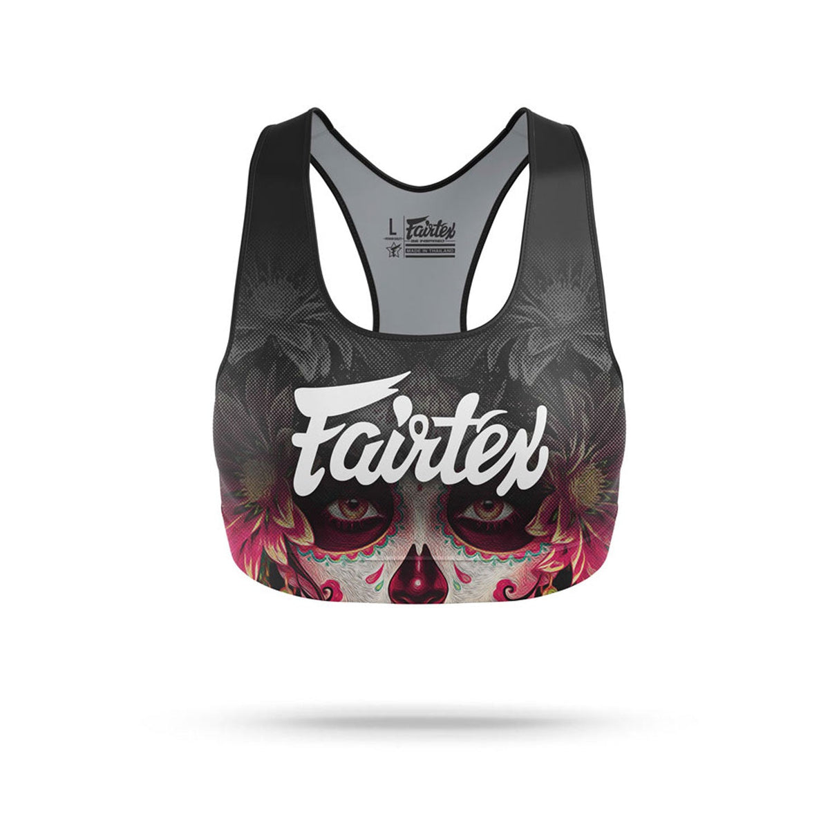 Fairtex SB10 Stamp Sports Bra - Black-Pink