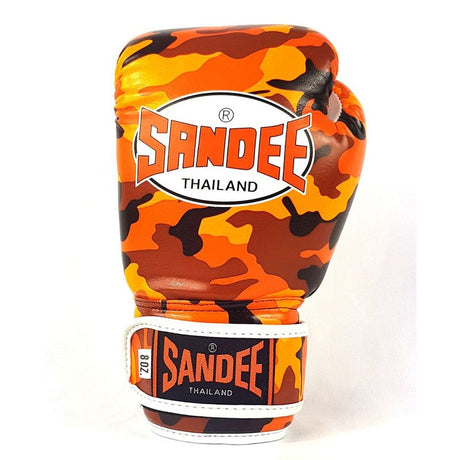 Sandee Kids Muay Thai  Gloves Camo Orange