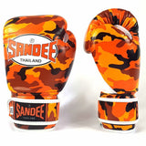 Sandee Kids Muay Thai  Gloves Camo Orange