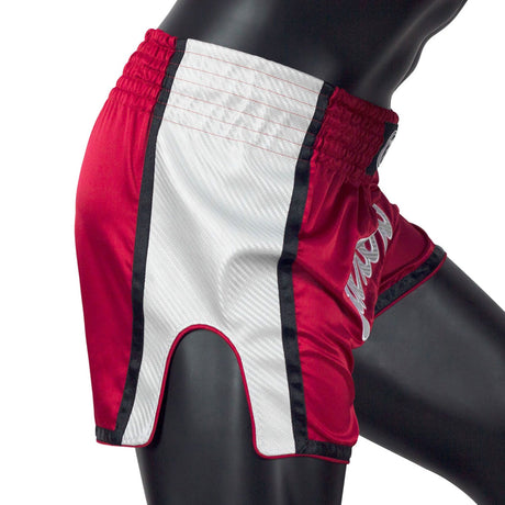 Fairtex BS1704 Slim Fit Muaythai Shorts - Red-White