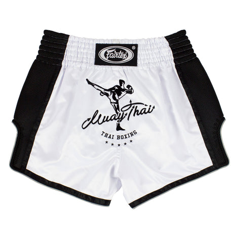 Fairtex BS1707 Slim Fit Muaythai Shorts - White
