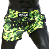 Fairtex BS1710 Slim Fit Muaythai Shorts - Green Camo