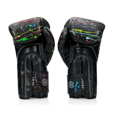 Fairtex BGV14PT Painter Microfibre Boxing Gloves - Black