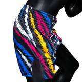 Fairtex BS1956 Muaythai Shorts - Colourful (Vertical)