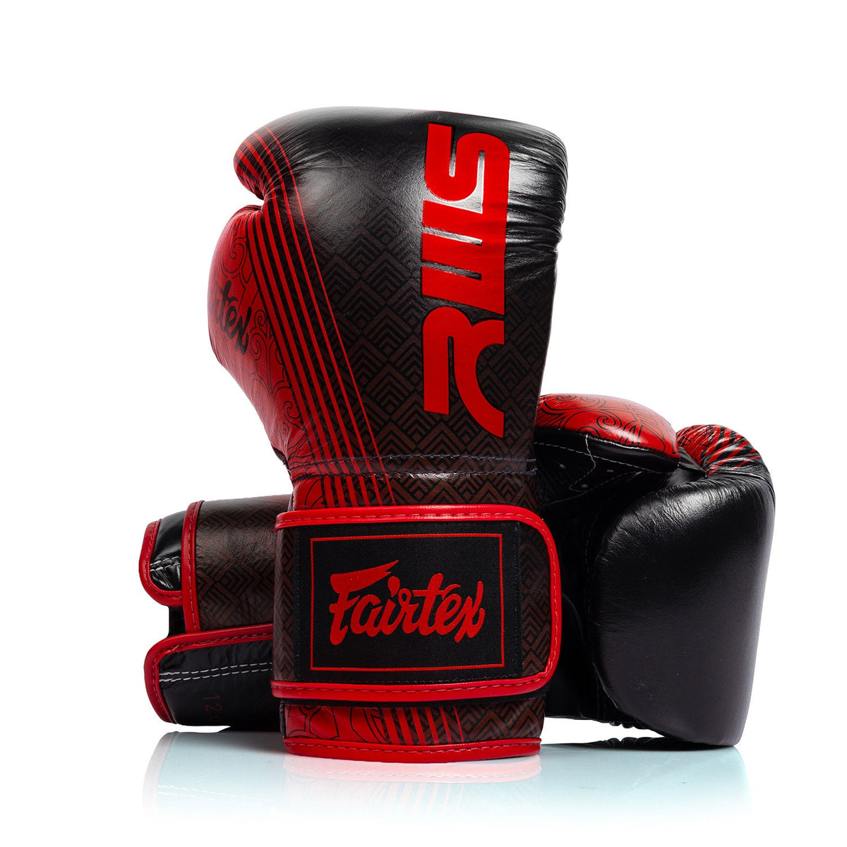 Fairtex X RWS BGVR1 Velcro Boxing Gloves - Black-Red