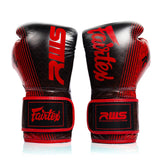 Fairtex X RWS BGVR1 Velcro Boxing Gloves - Black-Red