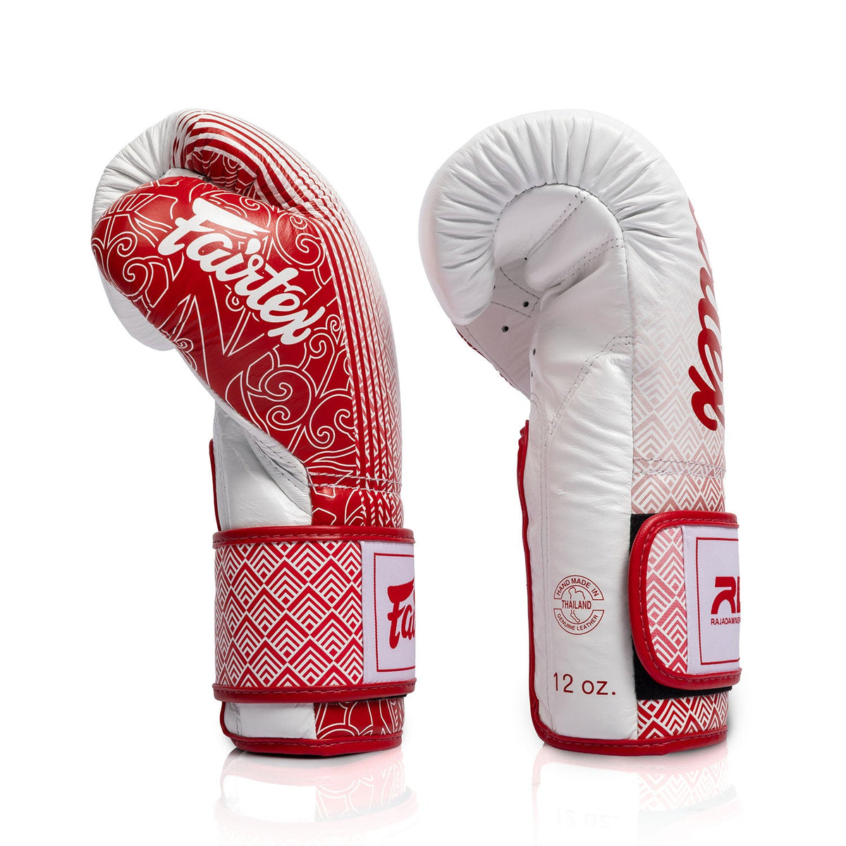 Fairtex X RWS BGVR1 Velcro Boxing Gloves - White-Red