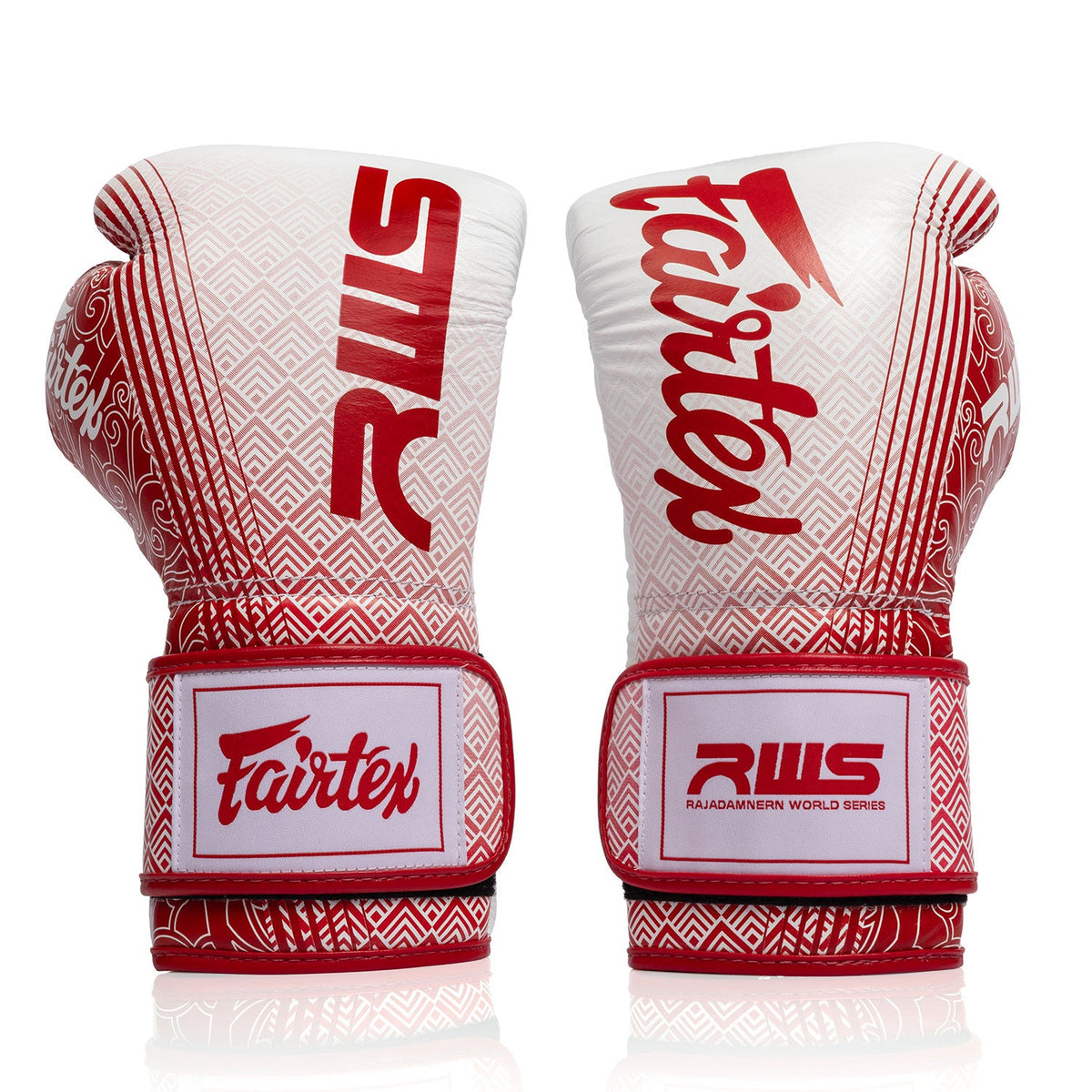 Fairtex X RWS BGVR1 Velcro Boxing Gloves - White-Red