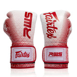 Fairtex X RWS BGVR1 Velcro Boxing Gloves - White-Red