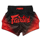 Fairtex X RWS Muaythai Shorts - Black-Red