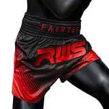 Fairtex X RWS Muaythai Shorts - Black-Red