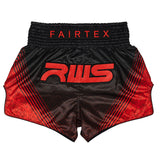 Fairtex X RWS Muaythai Shorts - Black-Red