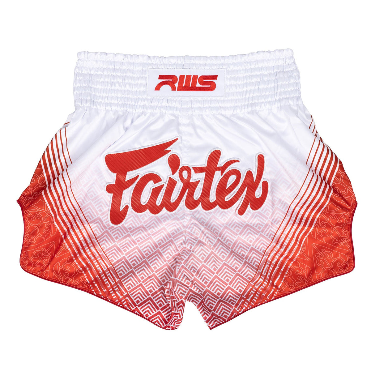 Fairtex X RWS Muaythai Shorts - White-Red