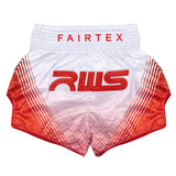 Fairtex X RWS Muaythai Shorts - White-Red