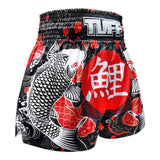 TUFF Muay Thai Shorts - MS638 - Black Japanese Koi Fish