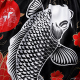 TUFF Muay Thai Shorts - MS638 - Black Japanese Koi Fish