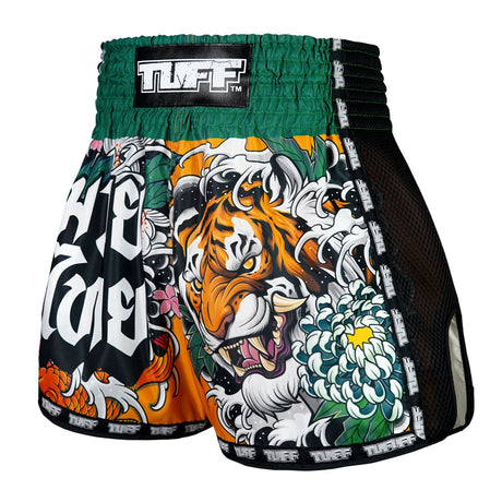 TUFF Muaythai Shorts Retro Style - MSC105 - Tora Mori to Kingyo