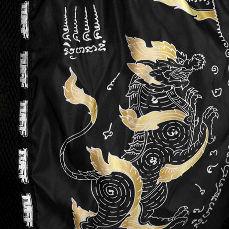 TUFF Muaythai Shorts Retro Style - MSC117 - Singha Yantra with War Flag