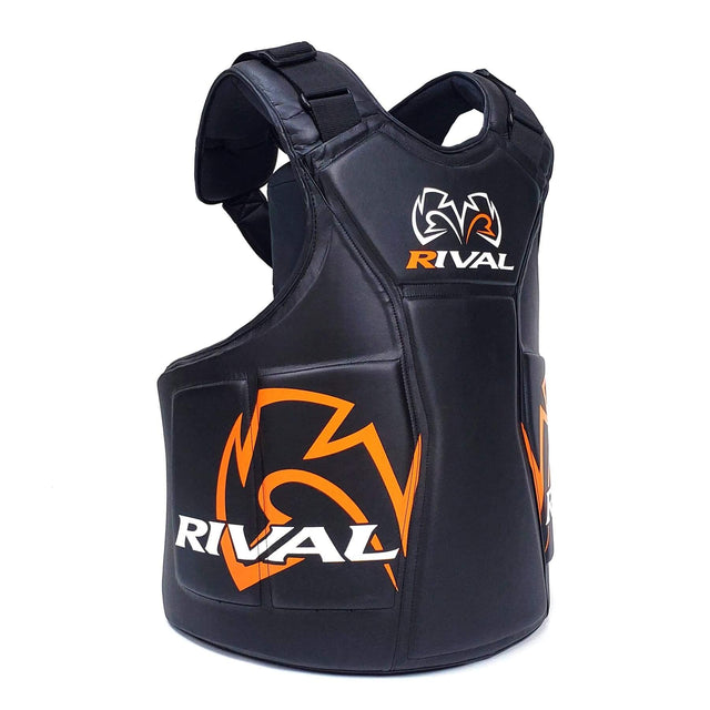 Close up of thick foam and plastic reinforcement on Rival Body Protector