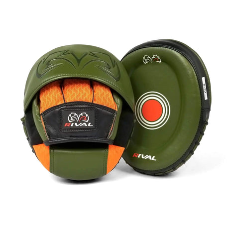 Khaki Green RPM80 Impulse Punch Mitts Rival boxing training equipment