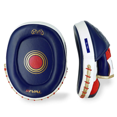 RPM80 punch mitts navy side view showing padded wrist support