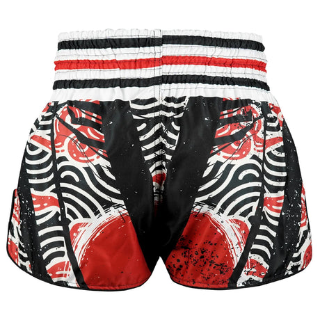 TUFF High-Cut Retro Muaythai Shorts - RMS102 - Waves of Bushido Elegance