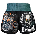 TUFF High-Cut Retro Muaythai Shorts - RMS109 - The Skull Rider