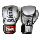 Twins Special FBGVDM3-TW6 Synthetic-Leather Boxing Gloves - Grey