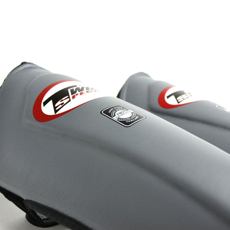 Twins Special SGL10 Leather Shin Pads - Grey